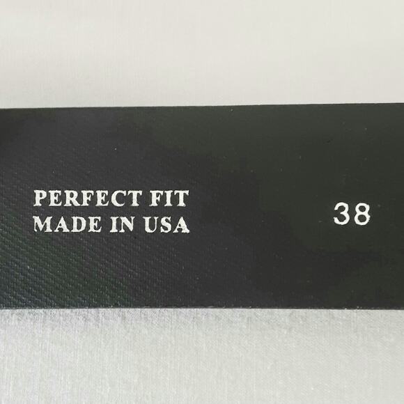 Perfect Fit Black Leather Belt 38 Waist Wide Width - Picture 9 of 12